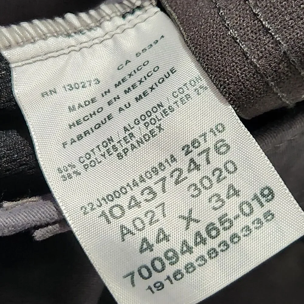 Lee Performance Series Pants Size 44x34 Dark Gray Tapered Leg Straight Fit. New